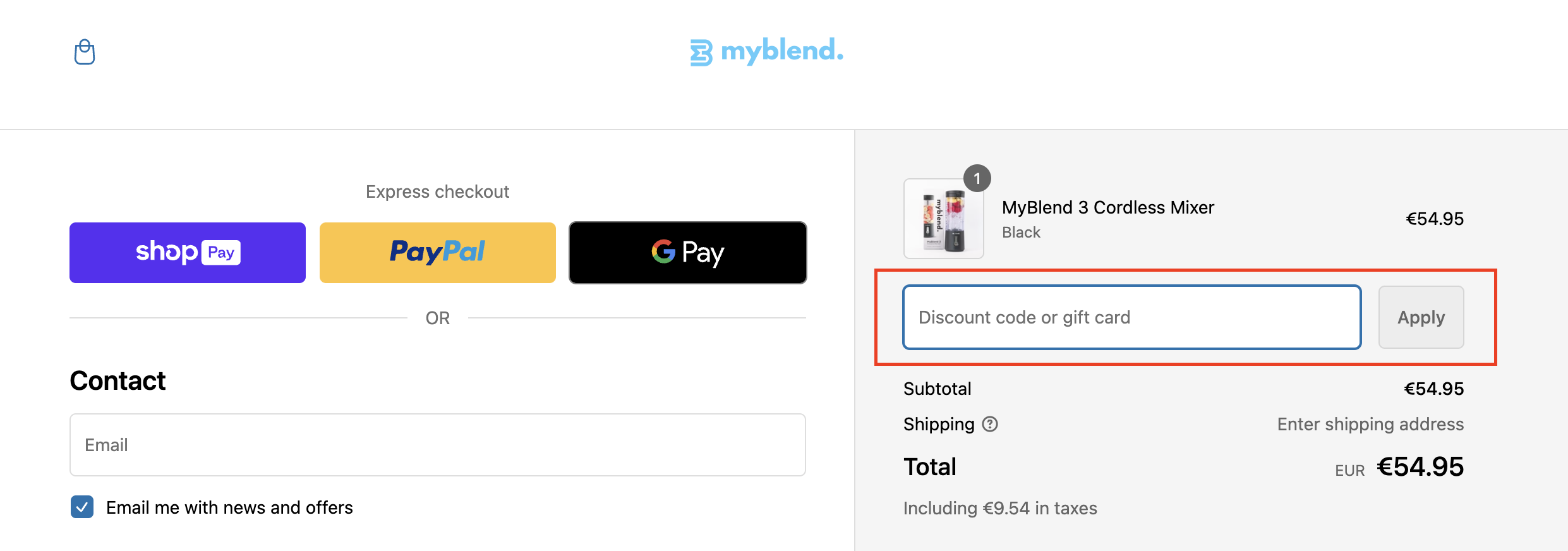 MyBlend Códigos descuento