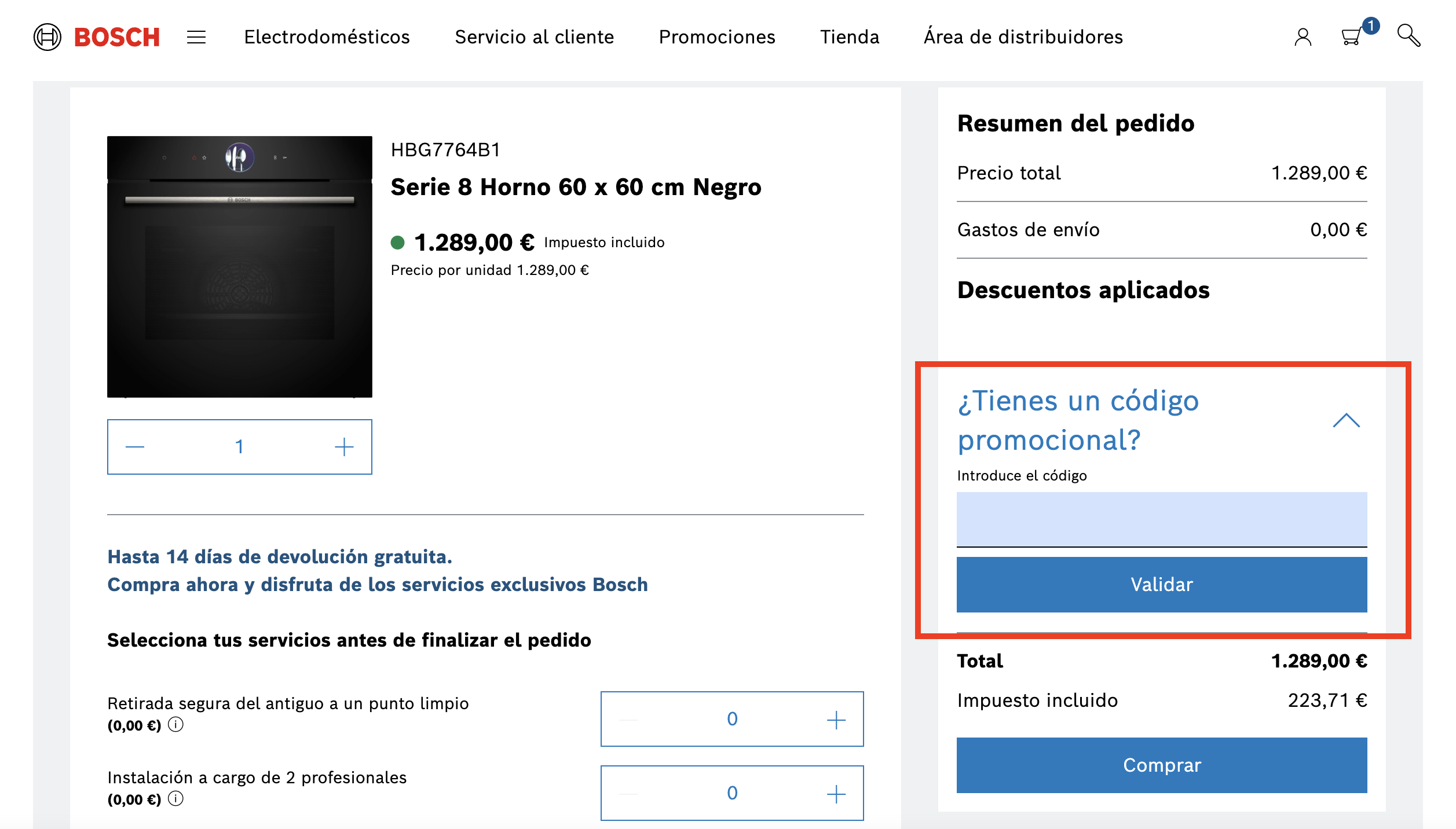 Bosch Códigos descuento