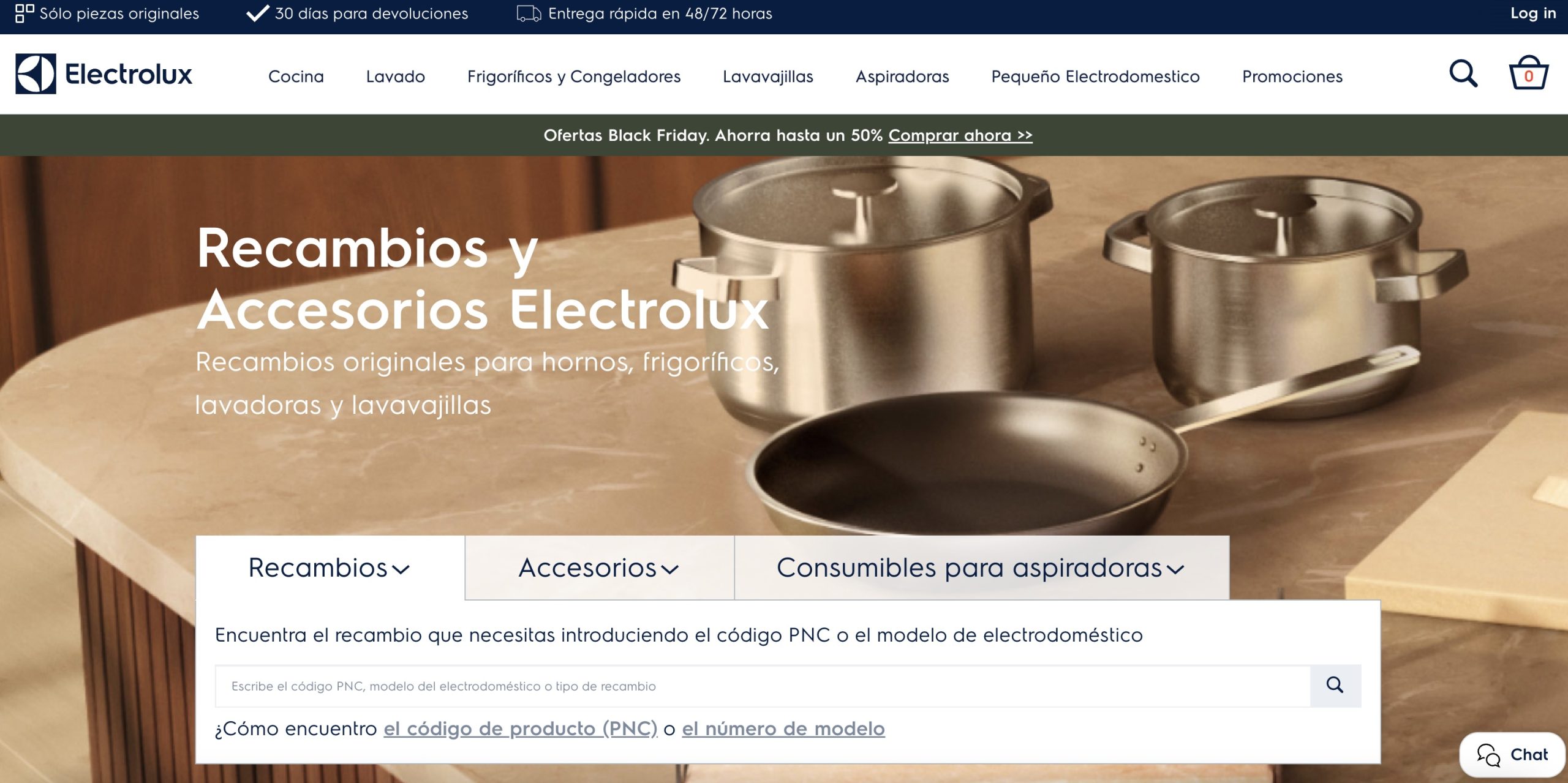 Electrolux Recambios Códigos descuento